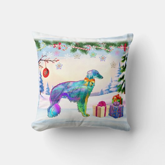 Silken Windhound X-mas クッション (正面)