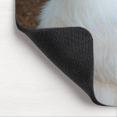 Silkieの白い鶏 マウスパッド (コーナー)