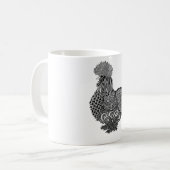 Silkieの鶏のマグ コーヒーマグカップ (正面左)