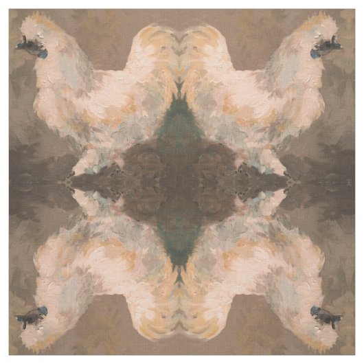 Silkieの鶏の農家の生地56"綿 ファブリック (見本)