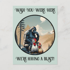 “Silkie Summit Selfie” Cheesy Chicken ポストカード