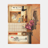 Silky Rice Powder フリースブランケット (正面)