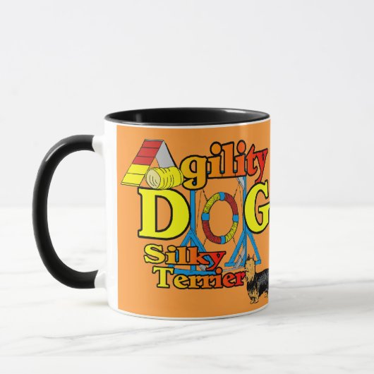 Silky_Terrier_Agilityギフト マグカップ (左)