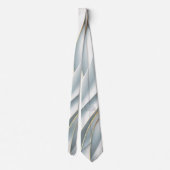 Silky White and Gold Elegant Classic Men’s Necktie ネクタイ (裏面)