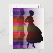 sillouetteの踊りのカップル ポストカード (正面/裏面)