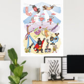 Silly animal circus art print poster ポスター (ホームオフィス)