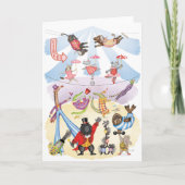 Silly animal circus blank card カード (正面)