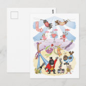 Silly animal circus postcard ポストカード (正面/裏面)