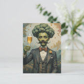 Silly Brocolli Man Making a Toast ポストカード (スタンド正面)