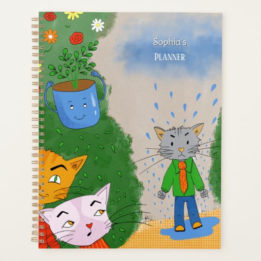 Silly Cat Personalized Planner プランナー手帳 (正面)
