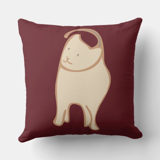 Silly Cat Throw Pillow クッション (裏面)
