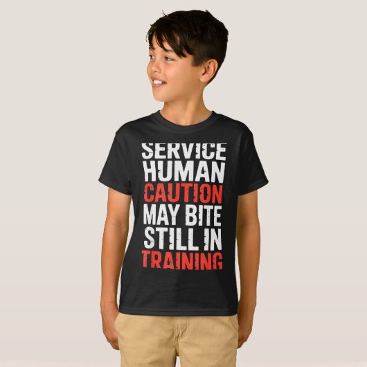 Silly Caution Service Human Bite Training Still Ma Tシャツ (正面フル)