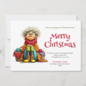 Silly Christmas Woman Custom Downloadable Card シーズンカード (正面)