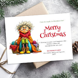Silly Christmas Woman Custom Downloadable Card シーズンカード