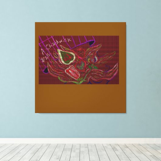 Silly Comic キャンバスプリント (インサイチュ (ウッドフロア))