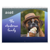 Silly Dog Calendar Custom Photo Pet Lover Gift カレンダー (カバー)