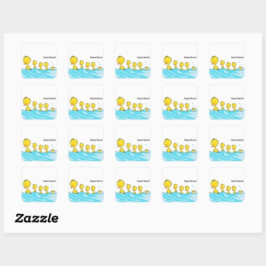 Silly Duckling Makes a Splash スクエアシール (シート)