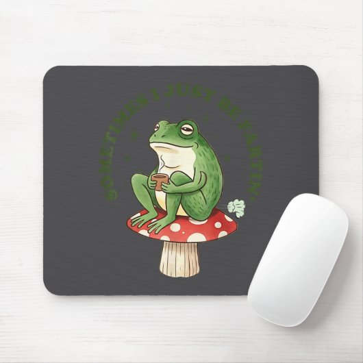 Silly Frog Sometimes I Just Fartin マウスパッド (マウス)
