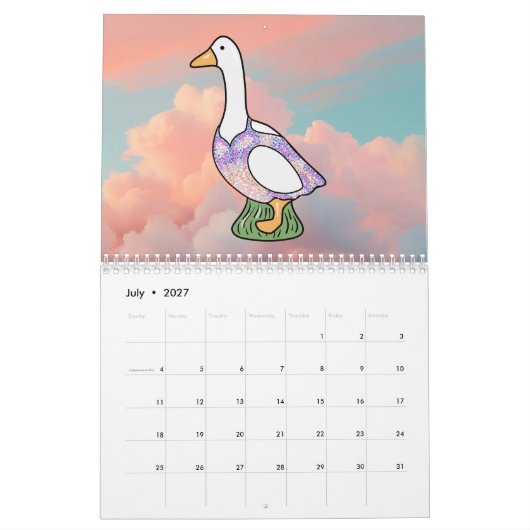 Silly Geese (Photo Version) カレンダー (7月 2027)