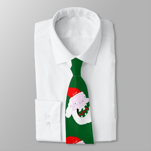 Silly goofy Santa Claus cartoon face ネクタイ (タイ)