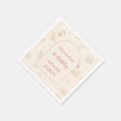 Silly Goose 1st Birthday Baby Shower スタンダードカクテルナプキン (角)