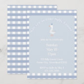 Silly Goose 1st Birthday Invitation (Dusty Blue) 招待状 (正面/裏面)