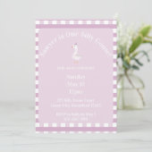 Silly Goose 1st Birthday Invitation (Pink) 招待状 (スタンド正面)