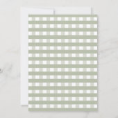 Silly Goose 1st Birthday Invitation (Sage Green) 招待状 (裏面)