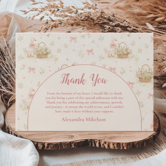 Silly Goose 1st Birthday Party サンキューカード