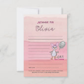 Silly Goose 1st Birthday Pink Time Capsule Card 招待状 (正面)