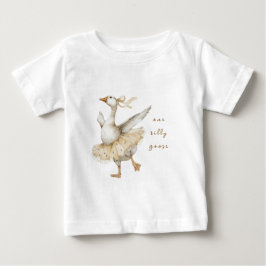 Silly Goose 3rd Birthday Watercolor ベビーTシャツ