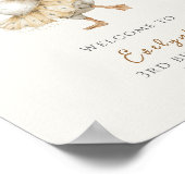 Silly Goose 3rd Birthday Watercolor Welcome ポスター (角)