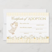 Silly Goose Adoption certificate Gender Neutral 招待状 (正面)