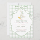 Silly Goose and Gosling Baby Shower Invitation 招待状 (正面)