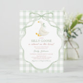 Silly Goose and Gosling Baby Shower Invitation 招待状 (スタンド正面)