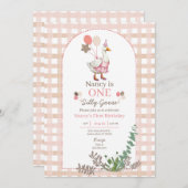 Silly Goose Any Age Birthday Brown Invitation 招待状 (正面/裏面)