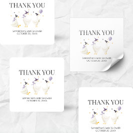 Silly Goose Baby Shower スクエアシール