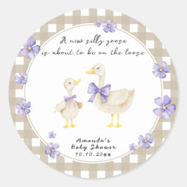 Silly Goose Baby Shower ラウンドシール