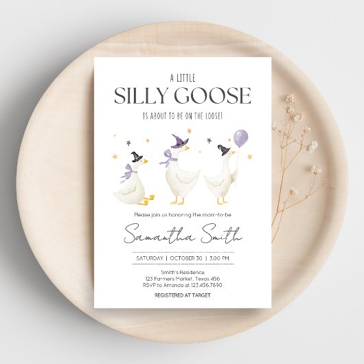 Silly Goose Baby Shower 招待状