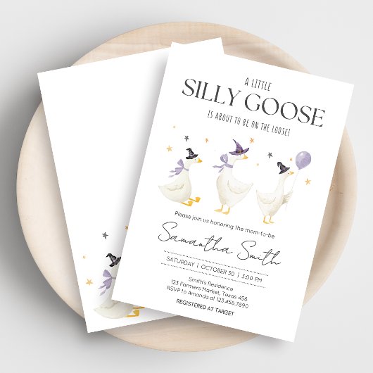 Silly Goose Baby Shower 招待状