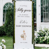 Silly Goose Baby Shower Banner, Personalized Goose 横断幕