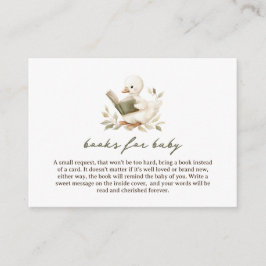 Silly Goose Baby Shower Books for Baby エンクロージャーカード