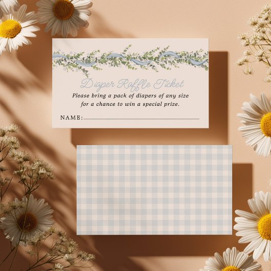 Silly Goose Baby Shower Diaper Raffle エンクロージャーカード