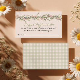 Silly Goose Baby Shower Diaper Raffle エンクロージャーカード