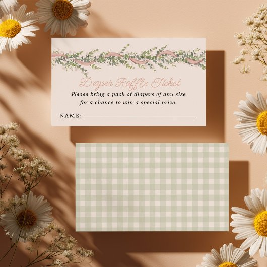 Silly Goose Baby Shower Diaper Raffle エンクロージャーカード