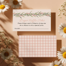 Silly Goose Baby Shower Diaper Raffle エンクロージャーカード