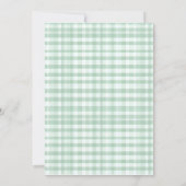 Silly Goose Baby Shower Green Gingham Neutral 招待状 (裏面)