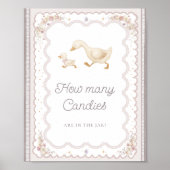 Silly Goose Baby Shower Guess How Many Candies ポスター (正面)