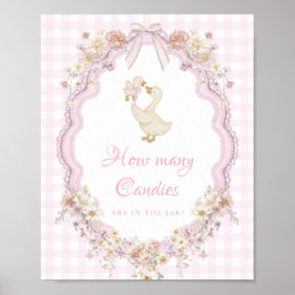 Silly Goose Baby Shower Guess How Many Candies ポスター
