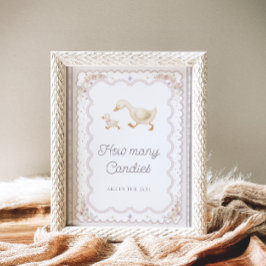 Silly Goose Baby Shower Guess How Many Candies ポスター